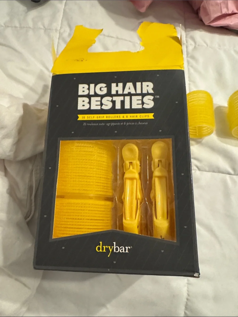 Drybar Yellow Big Hair Besties Self-Grip Rollers & Clips
